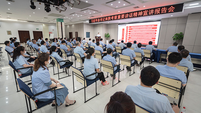 陕汽控股党委委员马国强来汉德车桥宣讲习近平总书记来陕重要讲话精神